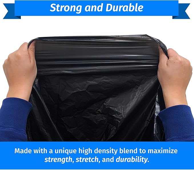 Reli. SuperValue 65 Gallon Trash Bags | 60 Count | Made in USA | Heavy Duty | Black Multi-Use Garbage Bags