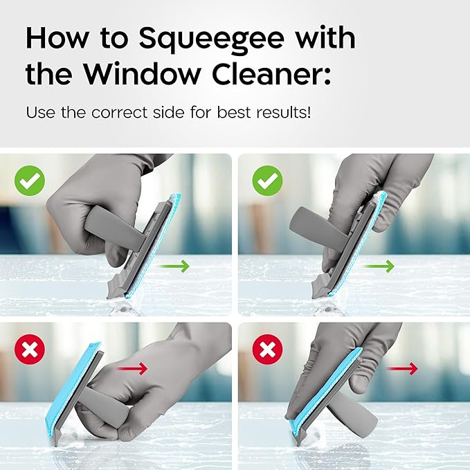 Tyroler Silicone Shower Squeegee for Glass Doors - 10 | 2 Microfiber Scrub &amp Polish Cloths | Multi-Surface Wiper | Perfect Window Squeegee for Home | Squeegee for Shower Glass | Shower Door Squee