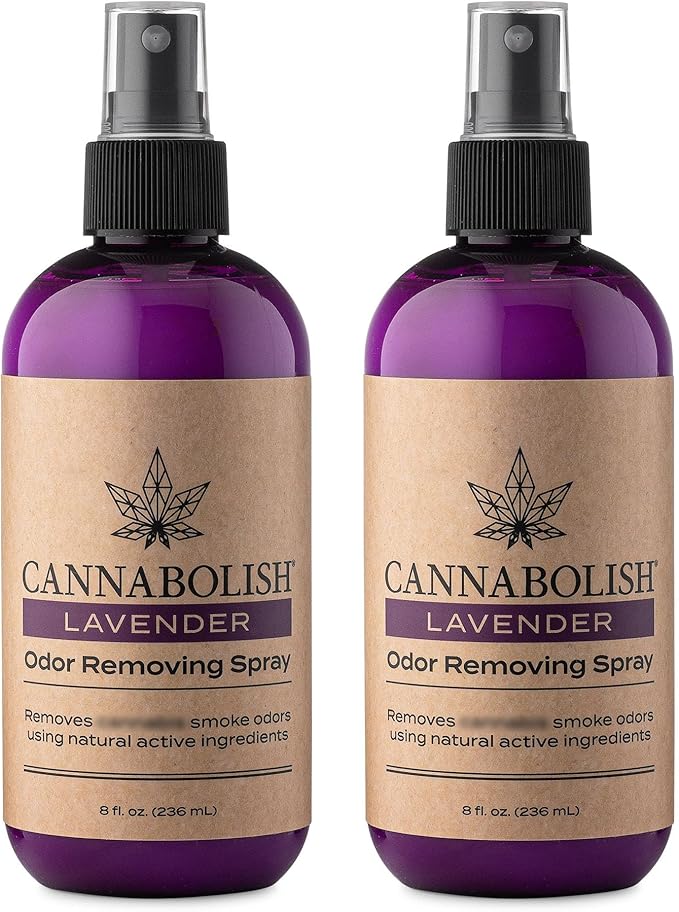 Cannabolish Lavender Smoke Odor Eliminator Spray and Air Freshener 8 fl. oz Natural Ingredients (Pack of 2)