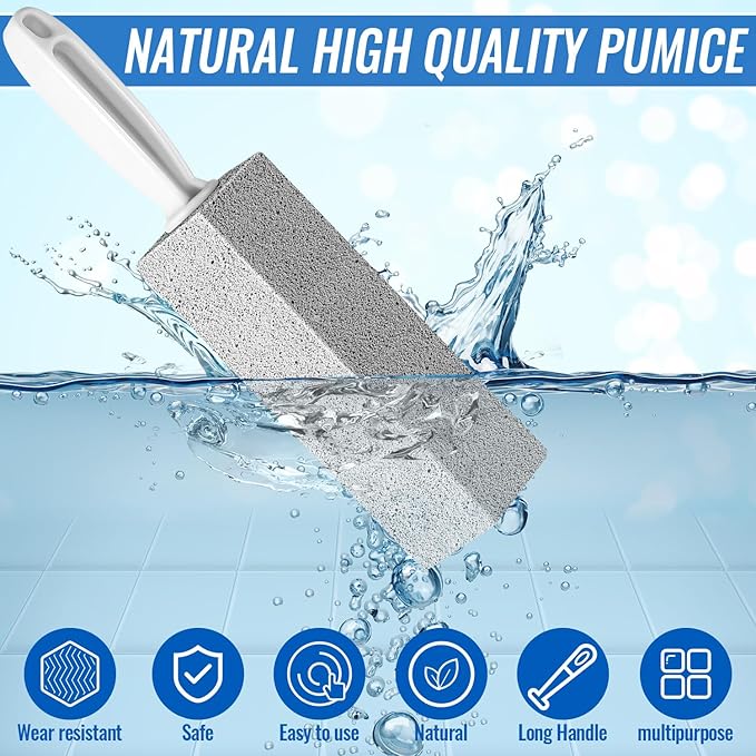 Pumice Stone for Toilet Cleaning 9Pcs Gray Pumice Stone Toilet Brush for Cleaning Toilet Bathtubs Grill Kitchen Sink