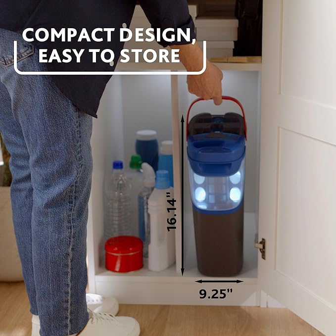 O-Cedar H2prO Flat Mop System | Quick Cleaning Tool | Clean with Water | Machine Washable Reusable Microfiber Mop Pad | Safe on Wood Floors Vinyl Tile Baseboards Walls