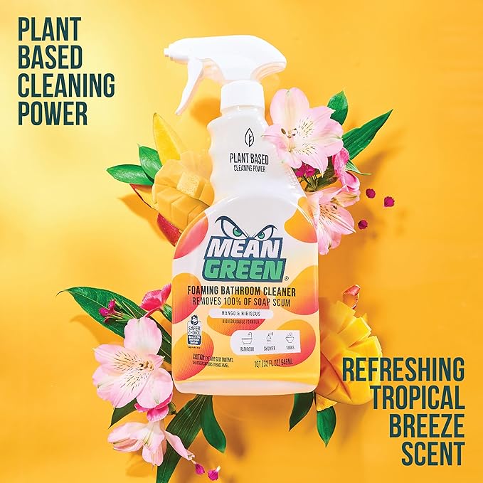 Mean Green Non-Concentrated Ready-to-Use Bathroom Cleaner Tropical Breeze 32 Ounce 6 Pack
