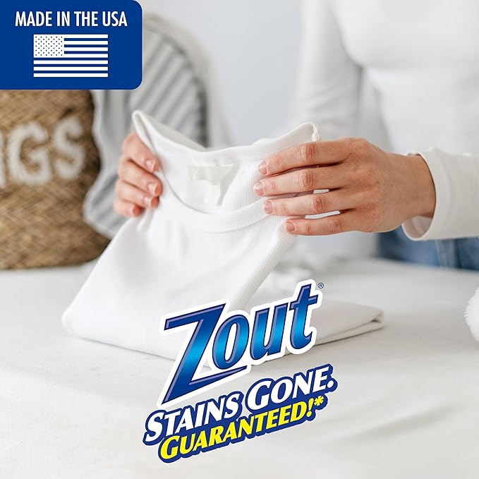 Zout Laundry Stain Remover SprayTriple Enzyme Formula Removes the Toughest StainsMade in the USA22 Ounce Bottles(Pack of 4)