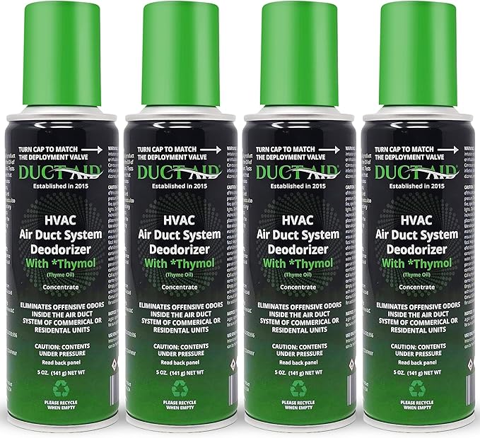 Air Freshener for HVAC Systems Commercial Residential &amp Cars| Made with Thyme extract natural Plant based | Now available in a Concentrated Formula for maximum effectiveness (Pack 4)