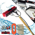 9.8ft Window Cleaning Pole with Hose Fed Water System Telescopic Extendable Solar Panel &amp Conservatory Brush Kit for Trucks Boats Cars Cleaning Equipment Tool