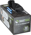 Arkwright Smart Rags Microfiber Cleaning Cloths Pack of 50 in a Box Lint Free 180 GSM Reusable Towels for Auto Office and Household Cleaning 12 x 12 in Black