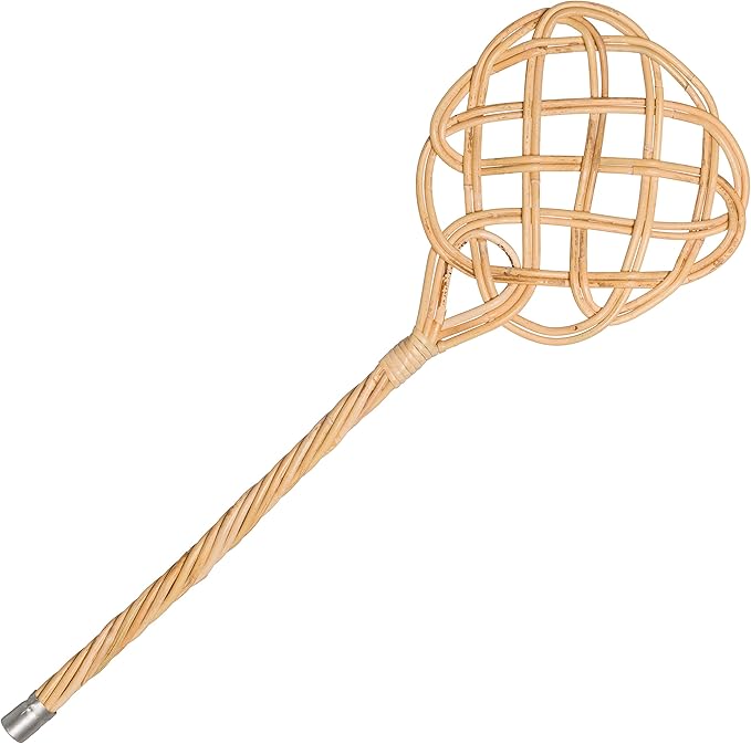 Redecker Rattan Reed Rug Beater – 29-1/2 inches Wooden Carpet &amp Rug Beater Paddle for Deep Dust Removal Eco-Friendly Handheld Rug Cleaner