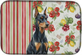Caroline's Treasures Doberman Pinscher Vegetables Dish Drying Mat Absorbent Dish Drying Mat Pad for Kitchen Counter Dish Drainer Mat for Countertop 14 x 21 Multicolor