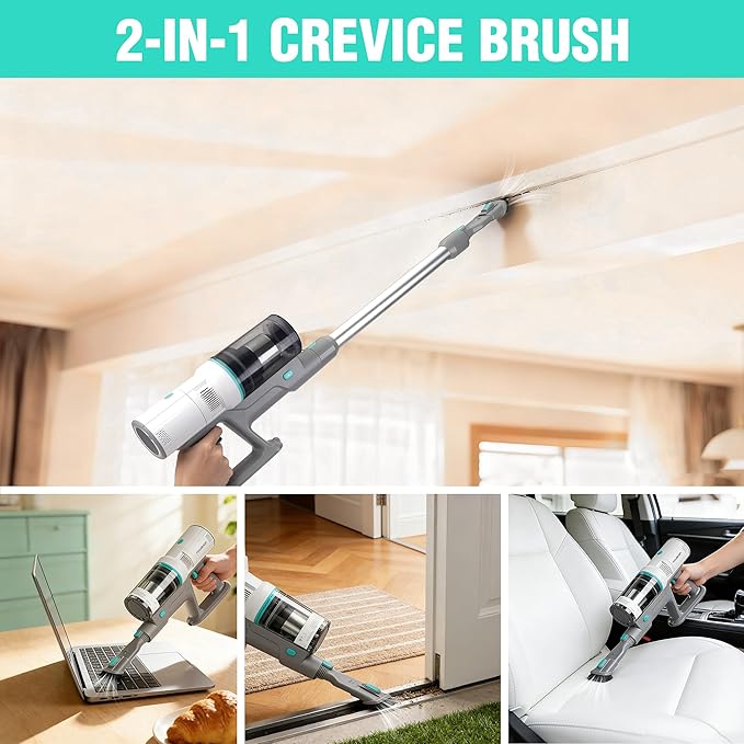 HAUSHOF Cordless Vacuum Cleaner with Auto Empty Station &amp Cordless Carpet &amp Upholstery Cleaner