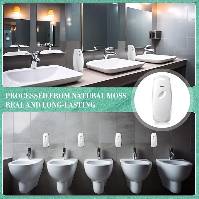 Maxcheck 12 Pcs Automatic Air Freshener Spray Dispenser Automatic Spray Dispenser for Bathroom Battery Operated Free Standing or Wall Mounted Restroom Bedroom Sprayer(White)