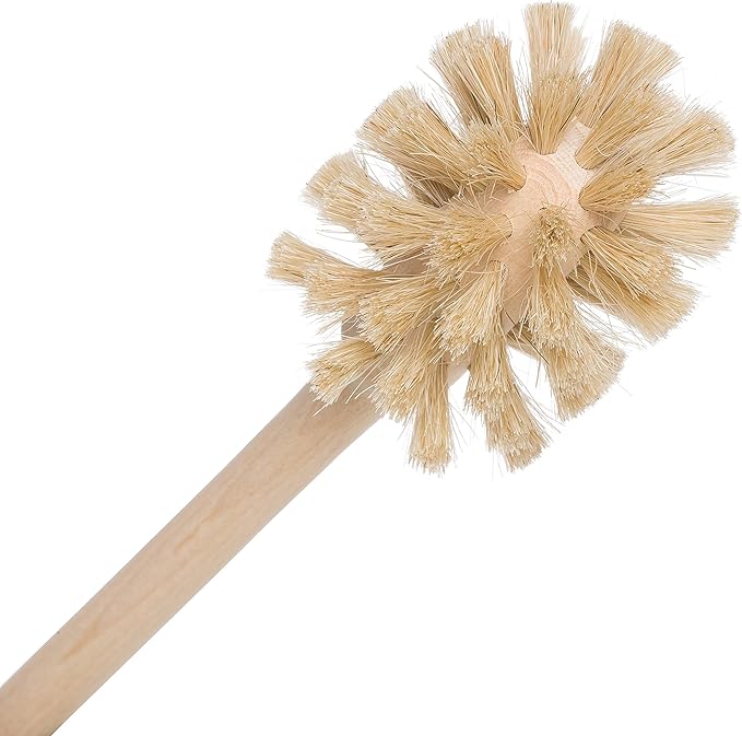 REDECKER Bottle Brush Cleaner - Horsehair and Beechwood Handle for Vases Pitchers Mugs and Baby Bottles 13-3/4 Inch - Horsehair Bottle Brush - Wooden Bottle Brush - Wood Bottle Scrubber