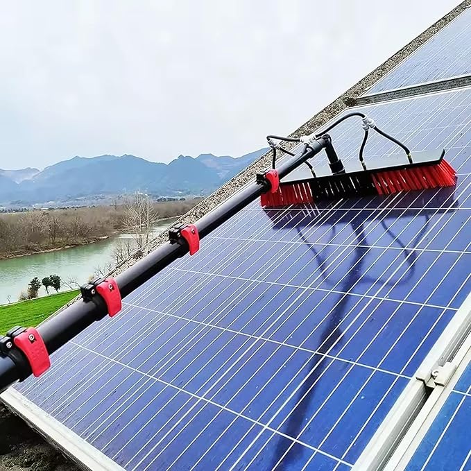 Water Fed Pole/Window Cleaning Telescopic Brush/Extendable Window Washer Roof Cleaner Water Fed Pole Photovoltaic Panel Cleaning18FT/5.4m
