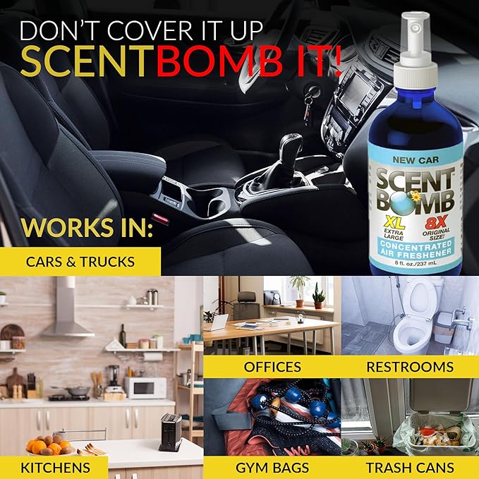 Scent Bomb Air Freshener Spray Long-Lasting Odor Eliminator for Home &amp Car Effective Deodorizer Spray for Kitchen Bathroom Fresh Room Spray &amp Smell Neutralizer New Car