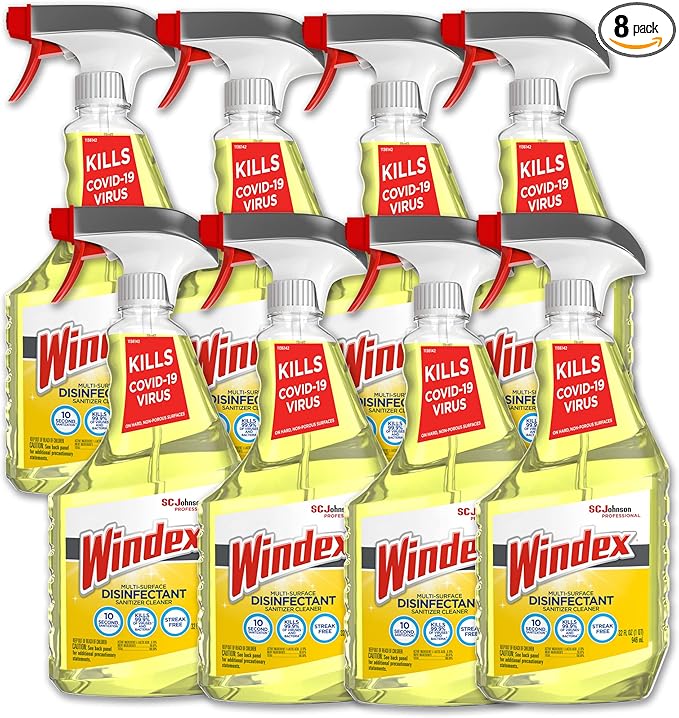 SC Johnson Professional Windex Disinfectant Surface Cleaner 32oz 32 Fl Ounce
