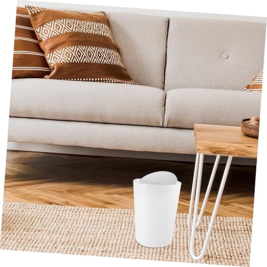 PRETYZOOM Trash Can with Lid Bathroom Wastebasket for Home and Office Sturdy Garbage Container Easy to Clean for Bathroom Kitchen and Bedroom Use