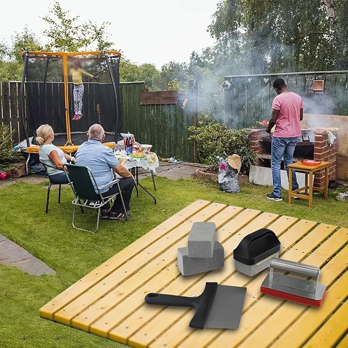 A Must Have The For 26 Piece Heavy Duty Griddle and Grill Cleaner Package