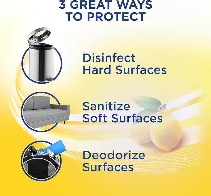 Lysol Disinfectant Spray Lemon Breeze 19 Ounce (Pack of 3)