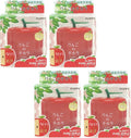 car air freshener 4 Packs Pure Apple Scent in Cute Apple Shape Container Best JDM Japan Car Home Office Air Freshener