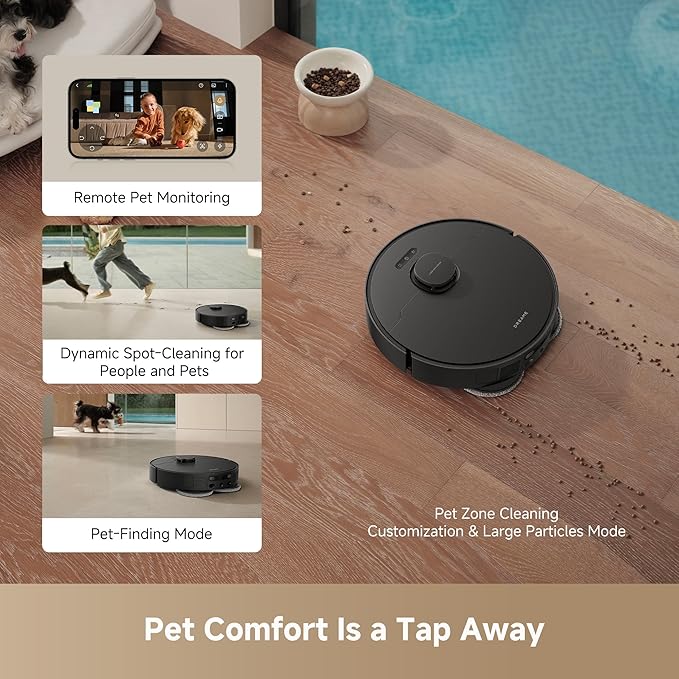 DREAME L40s Ultra AE Robot Vacuum and Mop Combo 19000Pa Suction Self Emptying Dust Box Flexible Mop &amp 167℉ Self Cleaning Washboard Diverse Brush Selection All-in-One Station Auto Refill