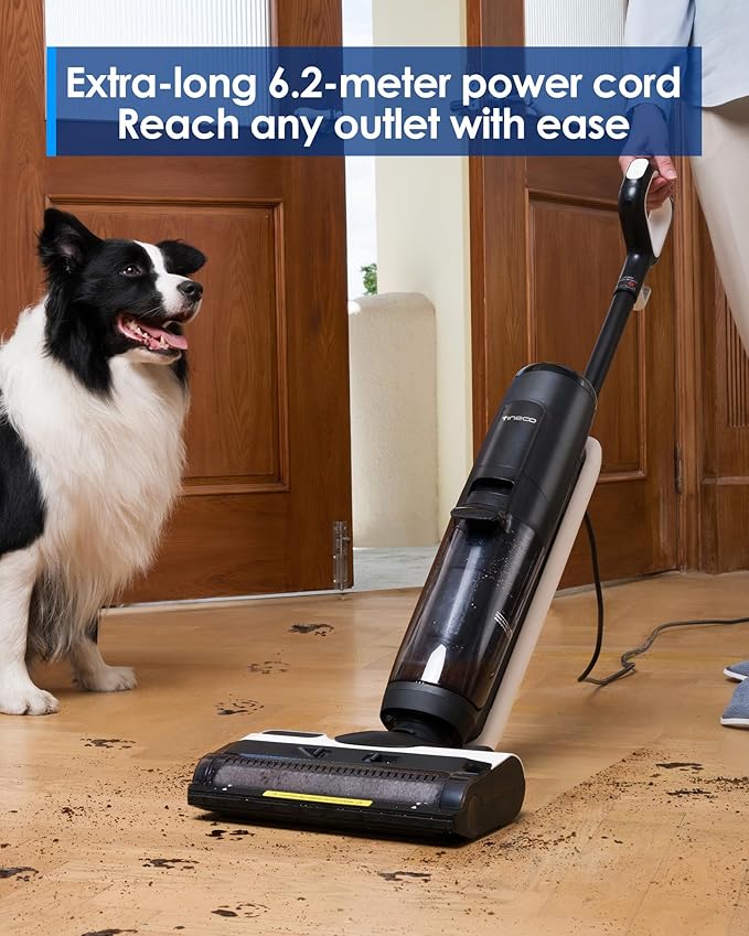 Tineco iFLOOR 5 Steam Wet Dry Vacuum All-in-one Steam Mop Hardwood Floor Cleaner Great for Sticky Messes 248℉ High-Temp Steam Self-Cleaning with steam