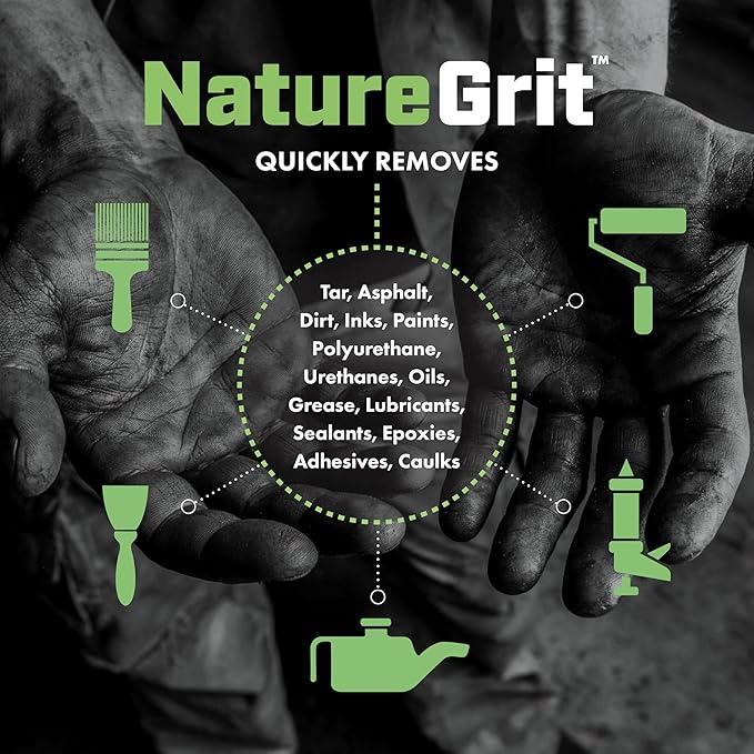 NatureGrit Hand &amp Surface Wipes: Mechanic Cleaning &amp Degreaser Sheets Grime Removal Hand Cleaner Towels for Mechanics Workshop Use (Box of 6 canisters 72ct/canister)
