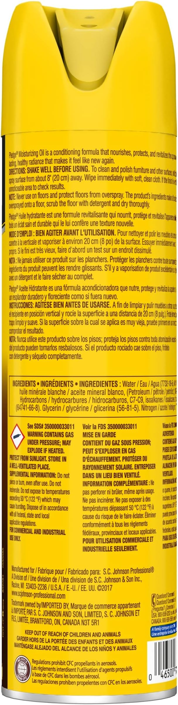 SC Johnson Professional Pledge Revive It Moisturizes and Revitalizes Surfaces Aerosol 14.2 Oz (Pack Of 6)