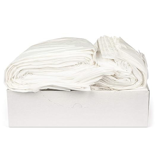 Aluf Plastics W36 20-30 Gallon White Trash Bags (Huge Pack of 200) 0.7 MIL - Garbage Bags for Commercial Business and Residential Spaces…