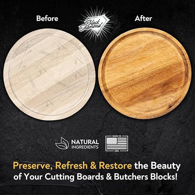 Cutting Board Oil &amp Griddle Seasoning Bundle - Food-Grade Coconut Oil &amp Wax for Wood &amp Butcher Blocks. Conditioner for Cast Iron Skillets Griddles &amp Flat Top Grills (2 Pack)