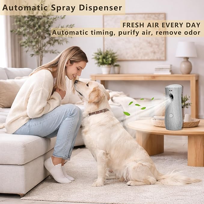 Automatic Air Freshener Spray Dispenser (2-Pack) Free Standing or Wall MountedBattery Operated Sprayer for Home Indoor Bathrooms Offices Hotels and Commercial Places (BHW-01)