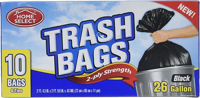Home Select 26 Gallon Trash Bags