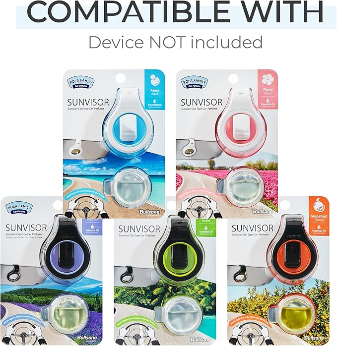 BULLSONE Car Air Freshener Refill 9 Count for Sun Visor Type - Ocean Aqua Scent