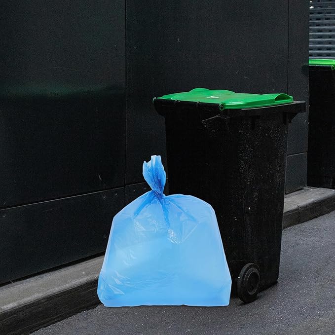 50pcs Blue Tear-resistant Large Trash Bags 80x100cm Thick Plastic Garbage Liners for Kitchen Bathroom Office and Commercial Use