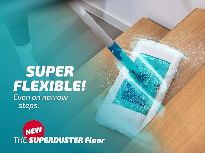Leifheit SUPERDUSTER Floor Duster Dry dusting Floor Duster Replacement Wiper Cover for All Hard Floors 100% Microfibre Washable