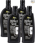 HOPE'S Perfect Sink Cleaner and Polish Restorative Water-Repellant Removes Stains Ideal for Brushed Stainless Steel Cast Iron Porcelain Corian Composite Acrylic 8.5 oz 4 Pack