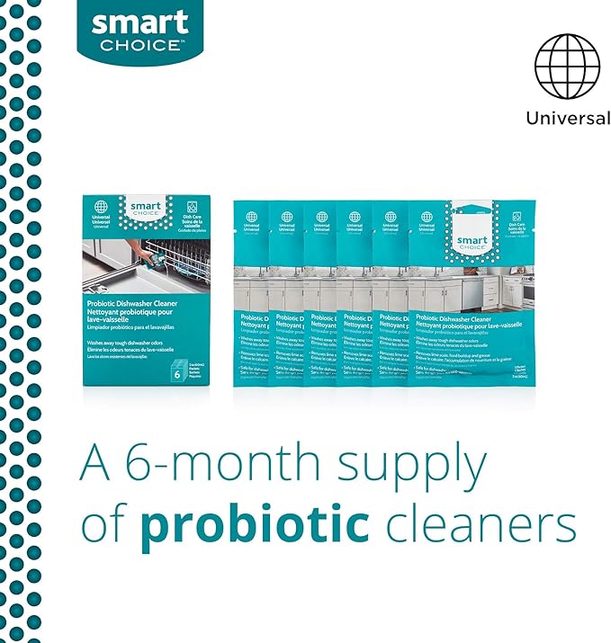 Smart Choice 10SCPROD02 Probiotic Dishwasher Cleaner 6 Treatments