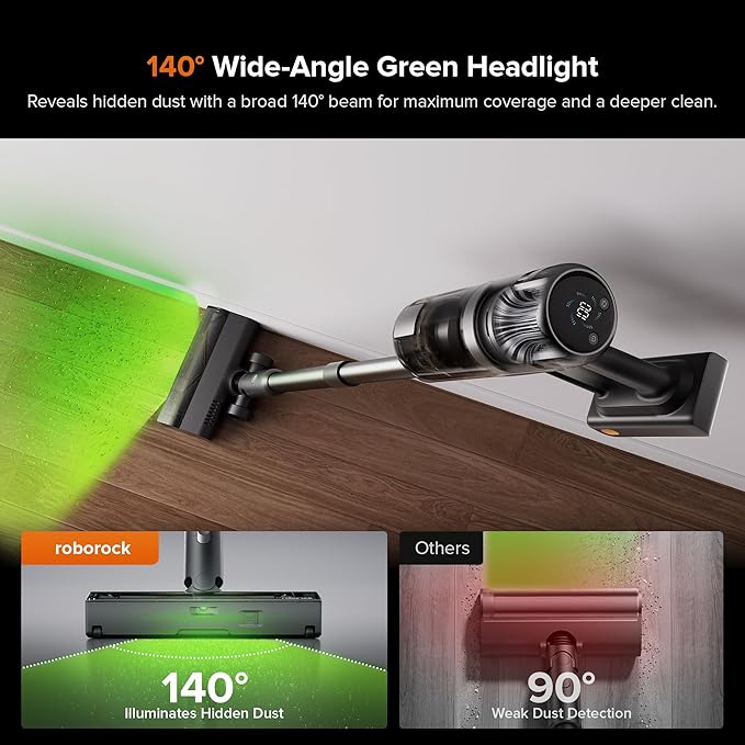 roborock H60 Hub Ultra Cordless Vacuum Cleaner with Auto-Empty Dock 210AW Suction Stick Vacuum Cleaners for Home and Pet Hair Rechargeable 90-Min Runtime Anti-Tangle Brush 140° LED Dust Detection