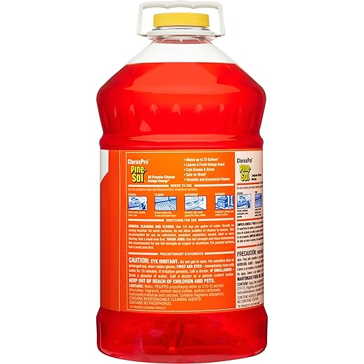 CLOROX CloroxPro Pine-Sol All Purpose Cleaner Multi-Surface Cleaning Healthcare Cleaning and Industrial Cleaning Orange Energy 144 Ounces (Package May Vary) - 41772 (Pack of 3)