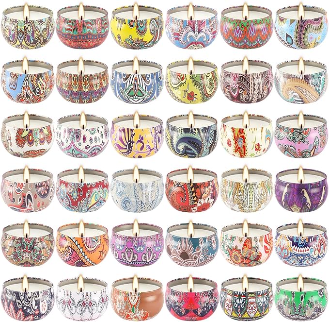36 Pack Scented Candles Set for Home Relaxing Stress Relief Aromatherapy - Natural Soy Wax and Fragrance - Gifts for Women Mom Best Friend Wife Birthday
