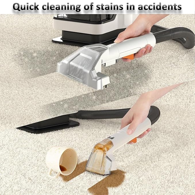 Carpet Stain Cleaner Handheld Sofa Stain Cleaner Wet Cleaning Machine Vacuum Portable Compact Cleaning MachineCleaning Tool for Pets Home Carpets Sofas car Seats