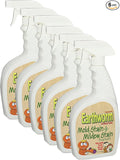 Earthworm Mold Stain and Mildew Stain Remover Spray Treatment - Natural Enzymes Safer for Family Environmentally Responsible - 22 oz (Pack of 6)