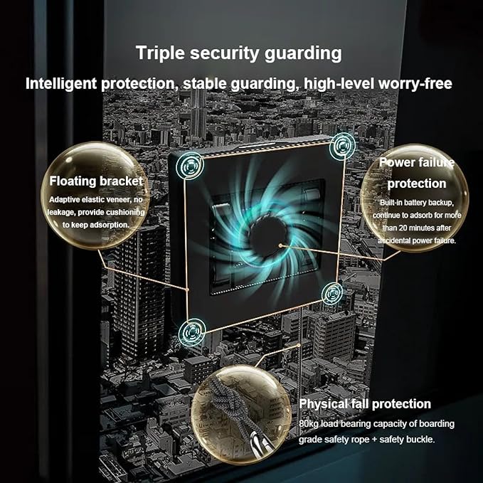 Dual Water Jet Window Cleaner Square Automatic Glass Cleaning Robot Intelligent Planning High Automatic Exterior Windows Home Remote Control Electric Window Cleaner