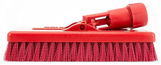 SPARTA 3638831EC05 Polyester Rectangle Scrub Brush Floor Brush Cleaning Brush With Swivel Head For Cleaning 8 Inches Red