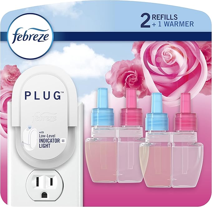 Febreze Plug in Downy April Fresh Scent 1 Warmer + 2 Oil Refills