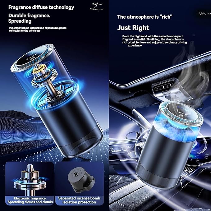 1 Pcs Spray Car Viewing Aromatherapy Diffuser for Nissan Teana 1st 2nd 3rd GenerationRechargeable Auto On/Off Diffuser Long-Lasting Fragrance Portable InteriorQing Ying Weiyang