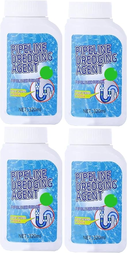 Pipeline Dredging Agent Drain Cleaner - Drain Clog Remover Agent Powerful Pipe Dredging Agent Kitchen Unblocker (4pc)