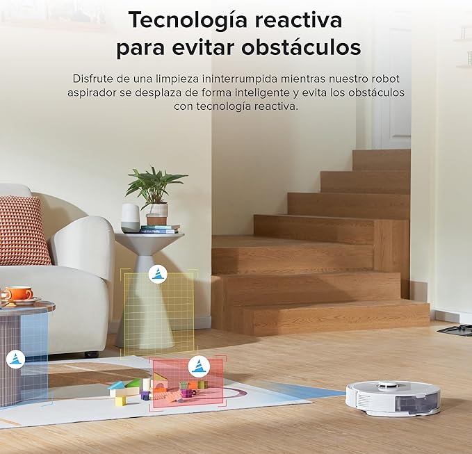 roborock Q8 Max+ Robot Vacuum Cleaner with Suction Station DuoRoller Brush 5500Pa Suction Power 2.5 L Dust Bag 350 ml Water Tank Mop Robot PreciSense LiDAR Navigation (White)