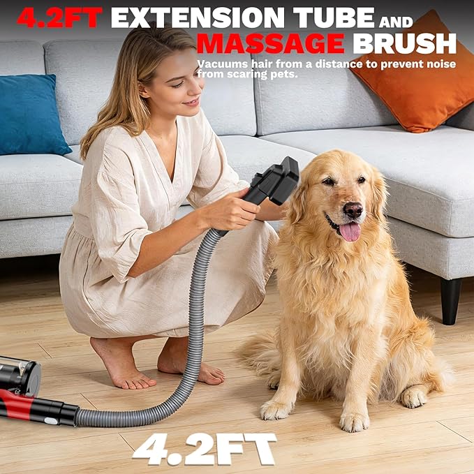Cordless Vacuum Cleaner for Milwaukee M18 Battery 8-in-1 Stick Vacuum with Pet Brush 35KPA Suction 350W Brushless Motor Smart Touchscreen HEPA Filter for Carpet Floor Car (Battery Not Included)