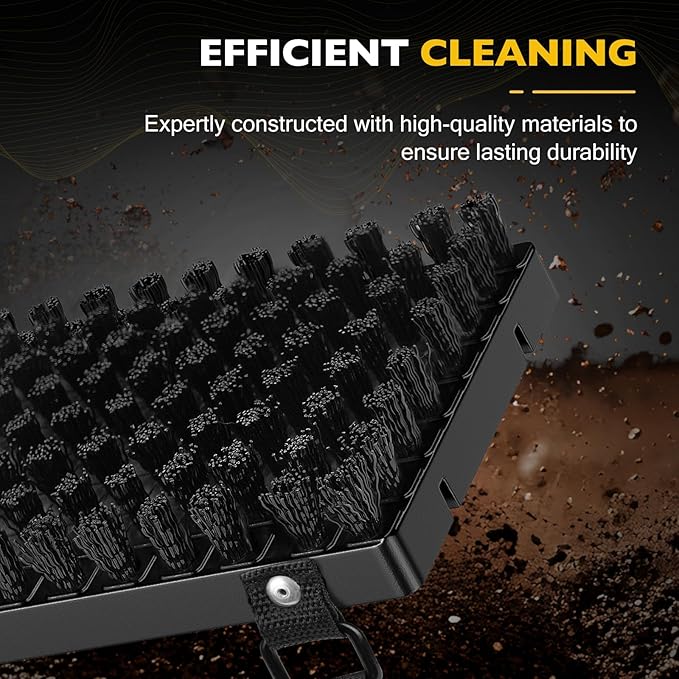 Truck Step Mounted Brush – Heavy Duty Boot Brush Cleaner for Trucks RVs SUVs &amp Semis – Fast Mud Removal with No-Tool Install – Built for Outdoor Work and Off-Road Demands