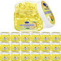 18 Pack Gel Odor Eliminator Beads 8 Ounce Scent Beads Bulk Air Freshener Removing Long Lasting Eliminates Odors for Home Bathrooms Cars Boats Rvs and Pet Areas(Lemon)