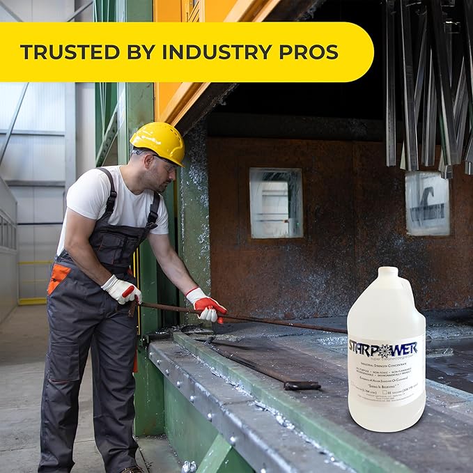STARPOWER SUPER CLEANER/DEGREASER Concentrate - Heavy Duty Multi Surface Grease Oil Grime Remover 1 Gallon Case of 4